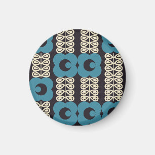 Stilisierte Blumen: Moderne Vintage-Geometrie. Magnet