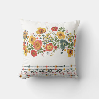 Stilisierte Blüte: Aquarell Nahtloses Design. Kissen