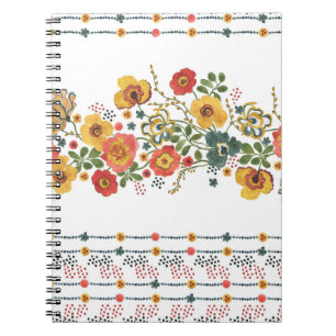 Stilisierte Blüte: Aquarell Nahtloses Design. Notizblock