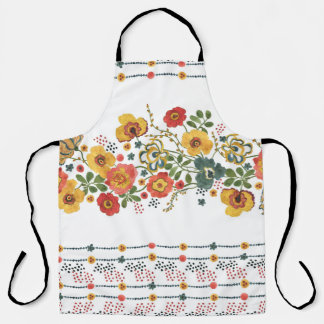 Stilisierte Blüte: Aquarell Nahtloses Design. Schürze