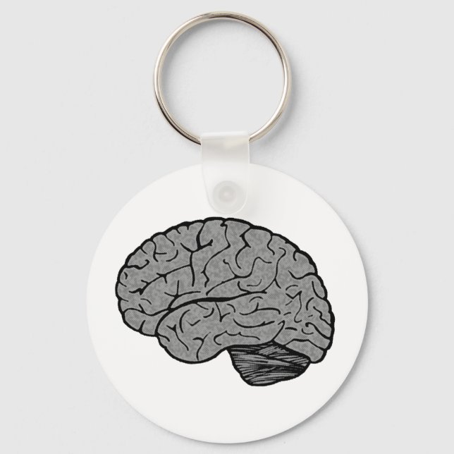 Stilisierte Brain Magnet Schlüsselanhänger (Vorderseite)
