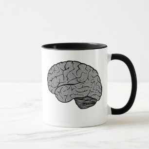 Stilisierte Brain Tasse