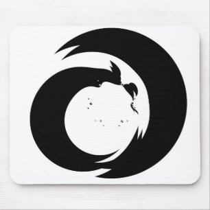 Stilisierte Buchstaben "A" Monogram Moderne Kunst Mousepad