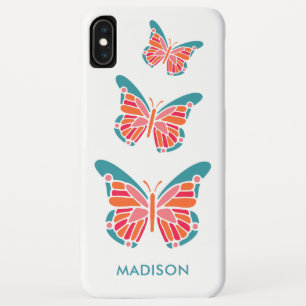 Stilisierte Butterfly-individuelle Name Case-Mate iPhone Hülle