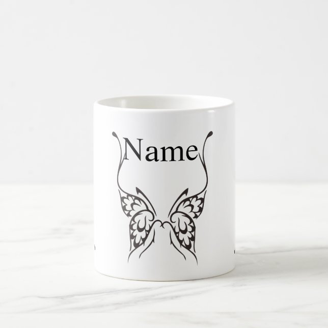 Stilisierte Butterfly Tattoo Thunder_Cove Kaffeetasse (Mittel)