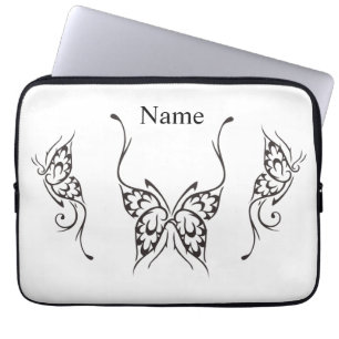 Stilisierte Butterfly Tattoo Thunder_Cove Laptopschutzhülle