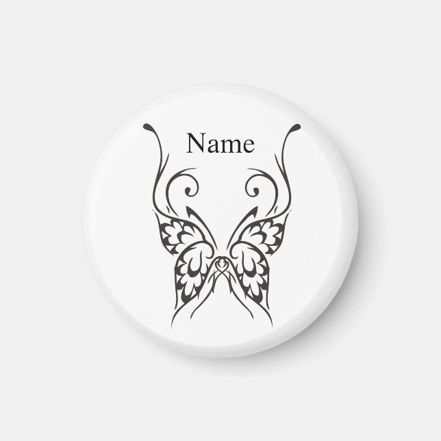 Stilisierte Butterfly Tattoo Thunder_Cove Magnet (Vorne)