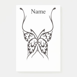 Stilisierte Butterfly Tattoo Thunder_Cove Post-it Klebezettel