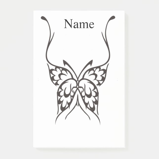 Stilisierte Butterfly Tattoo Thunder_Cove Post-it Klebezettel (Vorderseite)