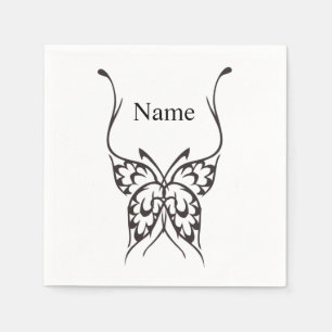 Stilisierte Butterfly Tattoo Thunder_Cove Serviette