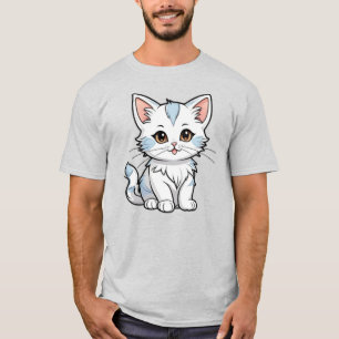 Stilisierte Cat Cartoon Line Art Design-52316 T-Shirt