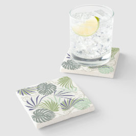 Stilisierte Darstellung beliebter Pflanze in Innen Steinuntersetzer