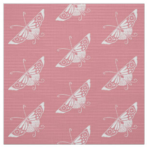 Stilisierte Deko Butterfly, Muschel Pink Stoff