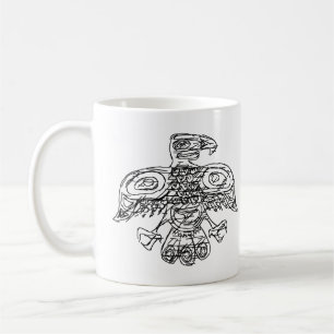 stilisierte Doodle eines amerikanischen Vogel Kaffeetasse