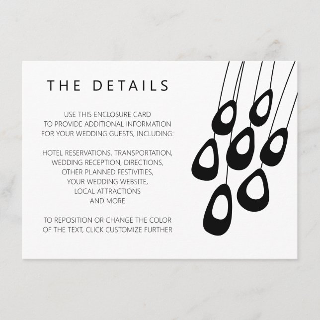 Stilisierte Einladungskarte für Pfauenhochzeiten (Vorderseite)