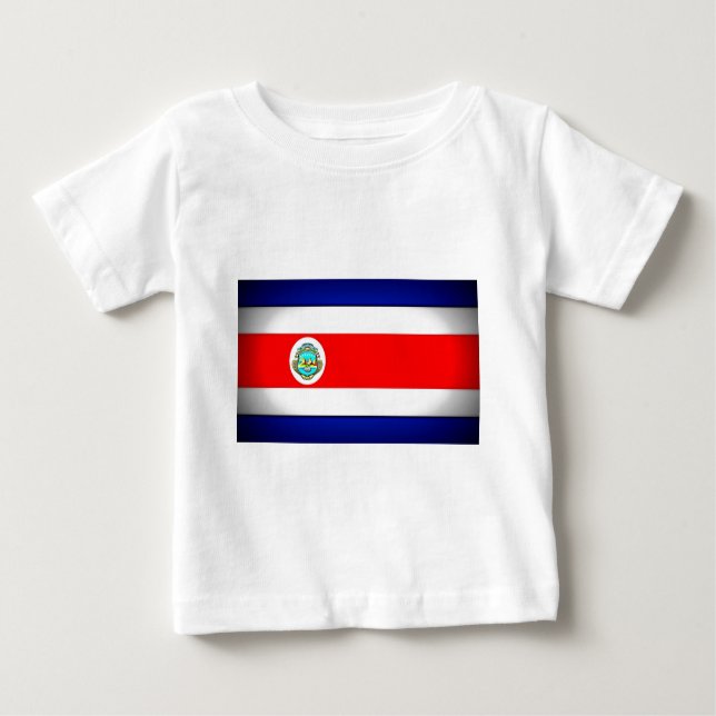 Stilisierte Fahne Costa Rica Baby T-shirt (Vorderseite)