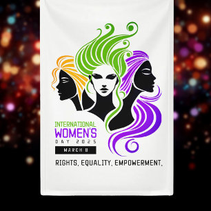 Stilisierte farbenfrohe Dreiergruppe von Frauen IW Banner