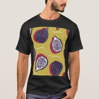 Stilisierte Figuren Vintage Pflanzendrucke T-Shirt