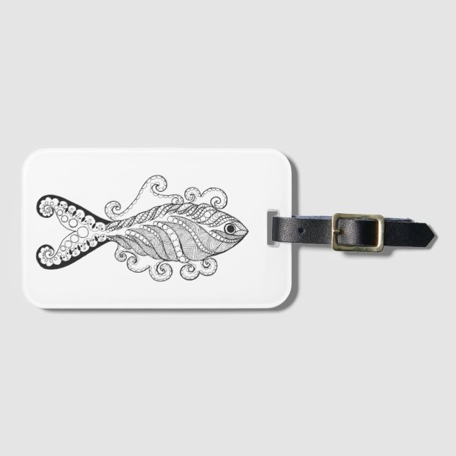 Stilisierte Fische Gepäckanhänger (Vorderseite (Horizontal))