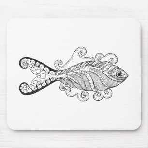 Stilisierte Fische Mousepad