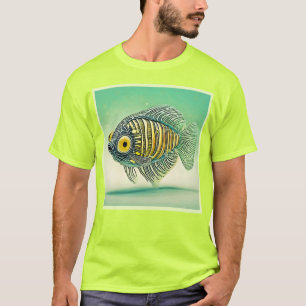 Stilisierte Fischkunst T-Shirt