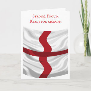 Stilisierte Flagge Englands St George Kreuz Karte