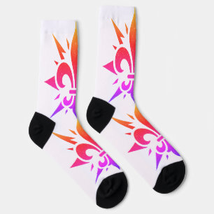 "Stilisierte Fleur-de-lis" Crew Socken