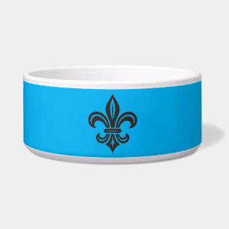 "Stilisierte Fleur-de-lis" Keramik-Haustier-Schale Napf