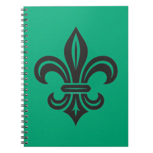 "Stilisierte Fleur-de-lis" Spiral-Foto-Notizbuch Notizblock
