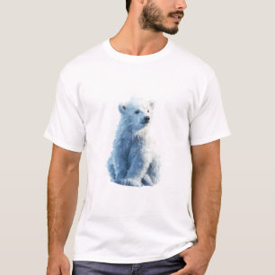 Stilisierte Frostige Eisbärenjungen Männer T-Shirt