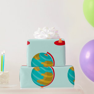 Stilisierte Globe Geschenkpapier