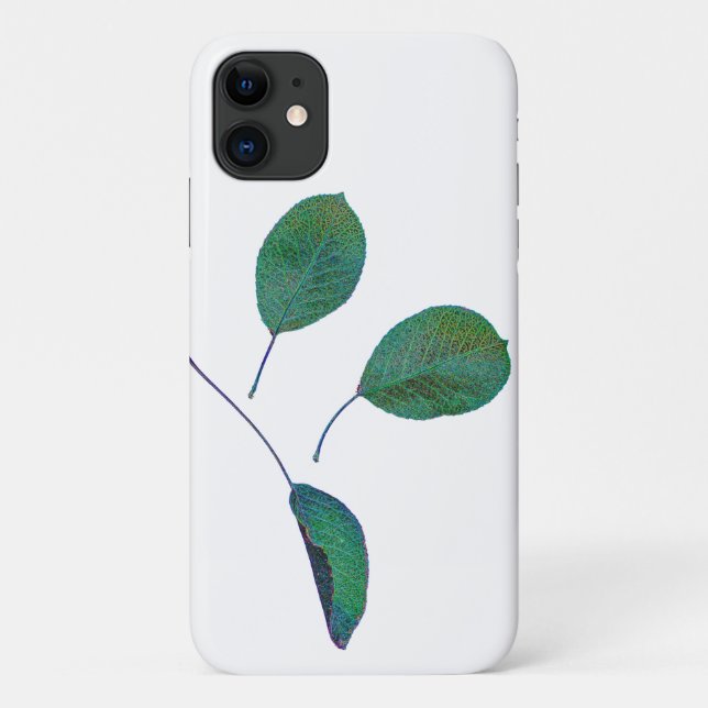 Stilisierte Green Pear Tree Blätter iPhone 11 Fall Case-Mate iPhone Hülle (Rückseite)