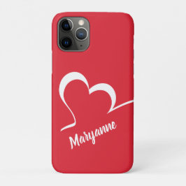 Stilisierte Herz-individuelle Name- und Farbtelefo Case-Mate iPhone Hülle