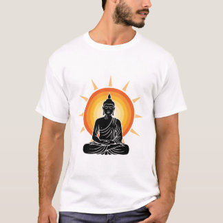Stilisierte Illustration einer Buddha-Silhouette T-Shirt