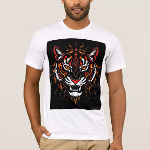 Stilisierte Illustration eines Tigerschädels T-Shirt