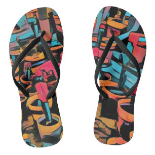 Stilisierte Kaktus-Funky-Sandalen Flip Flops