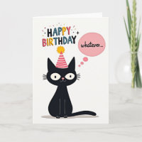 Stilisierte Katzen-Partyhut-Karte