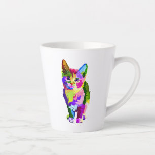 Stilisierte Kitten Prismatic Design-32345 Milchtasse