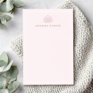 Stilisierte Lotusblume rosa Yoga-Heilung Post-it Klebezettel