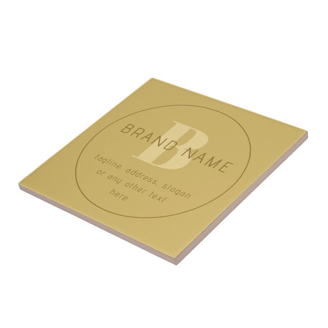 Stilisierte moderne Minimal Gold Rücksendeadresse Fliese (Seite)