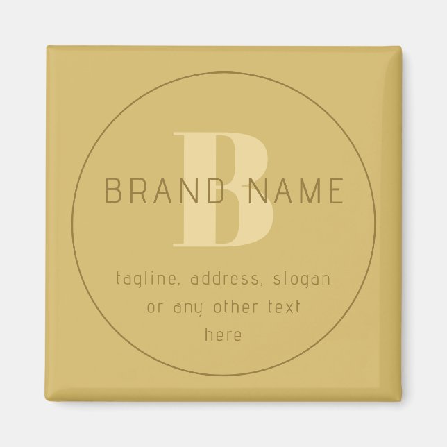 Stilisierte moderne Minimal Gold Rücksendeadresse Magnet (Vorne)