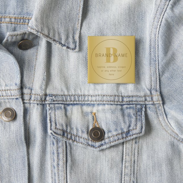 Stilisierte moderne minimalistische Gold-Rücksende Button (Beispiel)