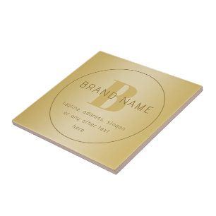 Stilisierte moderne minimalistische Gold-Rücksende Fliese
