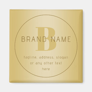 Stilisierte moderne minimalistische Gold-Rücksende Magnet