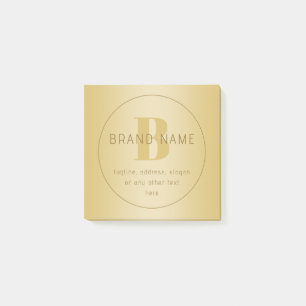 Stilisierte moderne minimalistische Gold-Rücksende Post-it Klebezettel