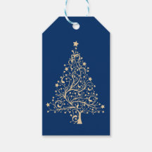 Stilisierte moderne Weihnachtsbaume in Silver-Gold