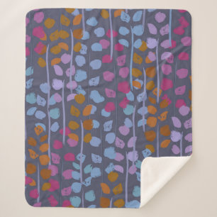 Stilisierte, nahtlose Blumenmuster. Vintage Nachah Sherpadecke