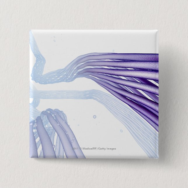 Stilisierte Nervenfasern Button (Vorderseite)
