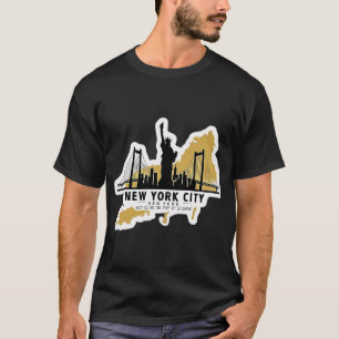 Stilisierte New York City T-Shirt