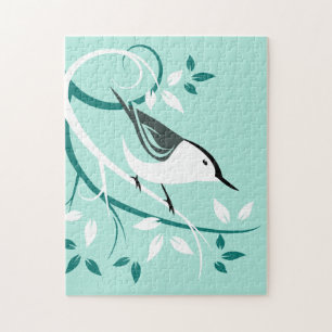 Stilisierte Nuthatch in Tree Puzzle